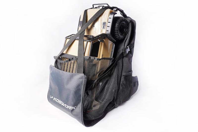 [ܼ] KOS32213BK [KOSWORK] RC Car Expandable Backpack (1/8 Buggy, 1/10 Buggy, Truck, Touring & Crawler) Black