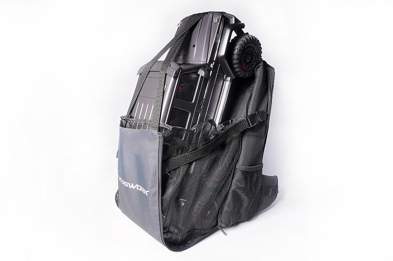 [ܼ] KOS32213BK [KOSWORK] RC Car Expandable Backpack (1/8 Buggy, 1/10 Buggy, Truck, Touring & Crawler) Black
