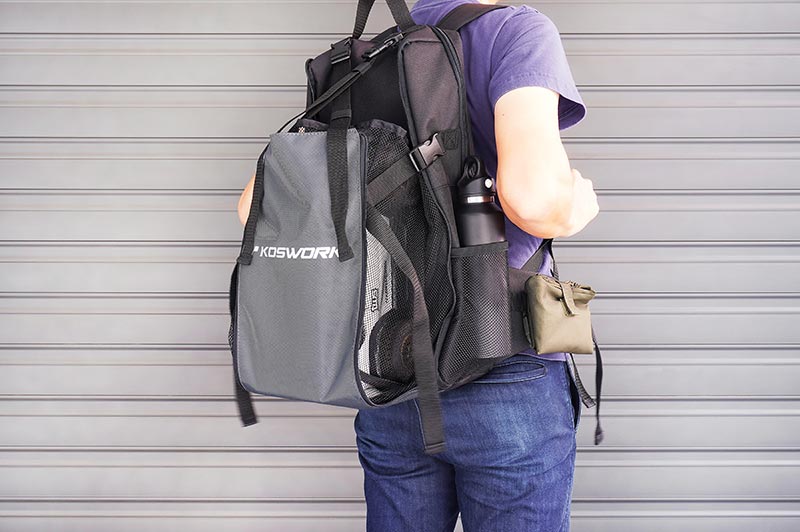 [ܼ] KOS32213BK [KOSWORK] RC Car Expandable Backpack (1/8 Buggy, 1/10 Buggy, Truck, Touring & Crawler) Black