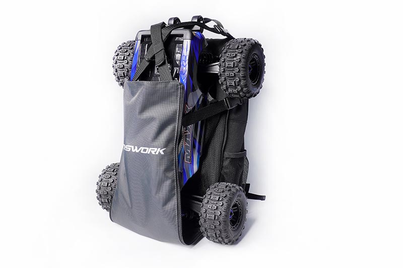 [ܼ] KOS32213BK [KOSWORK] RC Car Expandable Backpack (1/8 Buggy, 1/10 Buggy, Truck, Touring & Crawler) Black