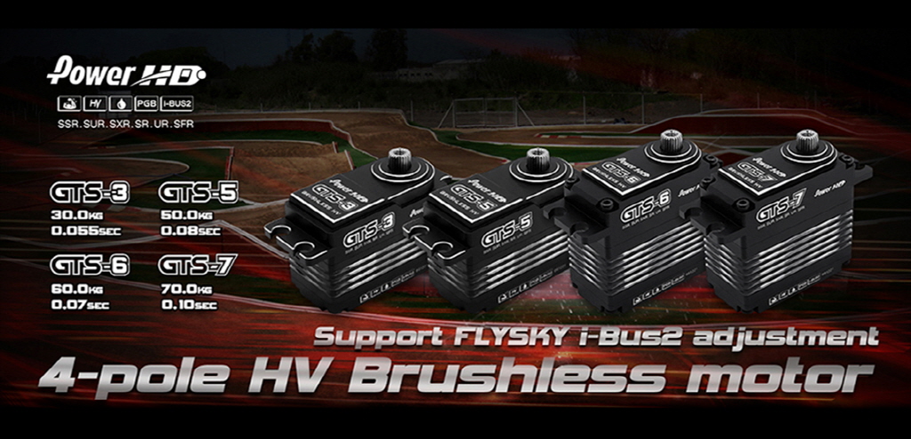 [ܼ] GTS-6 [POWER HD] GTS-6 HV Brushless Servo (60.0 kg / 0.07 sec)