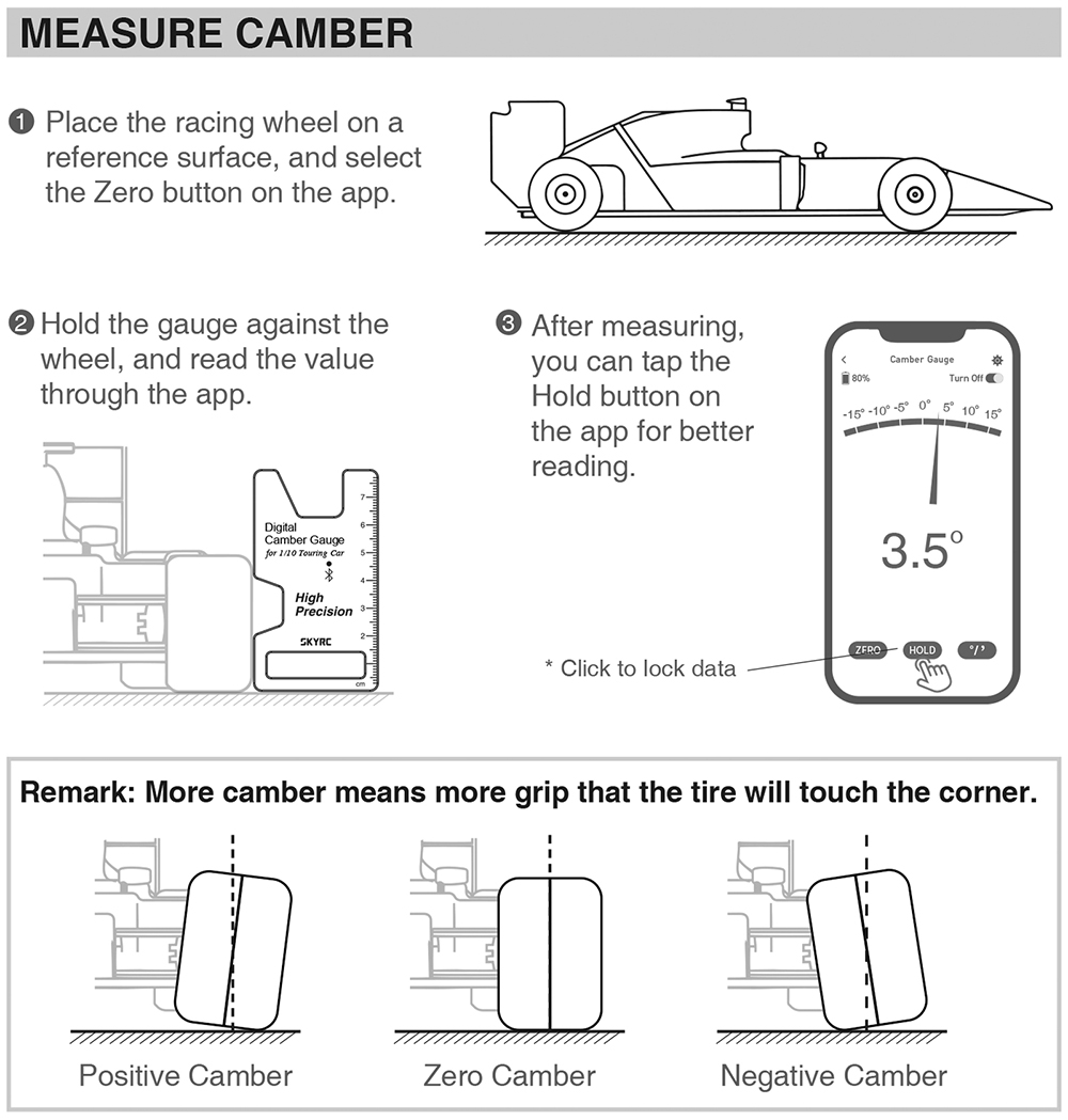 [ܼ] SK-500044-01 [SKY RC] (1:8 )  Digital Camber Gauge /  ķ  