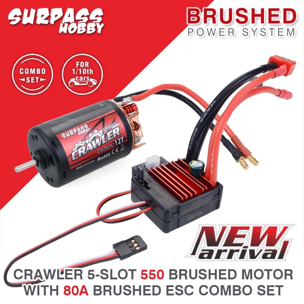 [ܼ] 697238888156 [SURPASS HOBBY] 550 Brushed 5 Slot 80A (RPM 13400 12T)