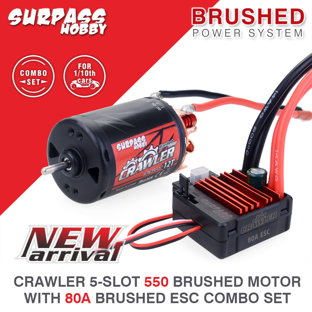 [ܼ] 697238888172 [SURPASS HOBBY] 550 Brushed Skewed 5 Slot 10000RPM 16T