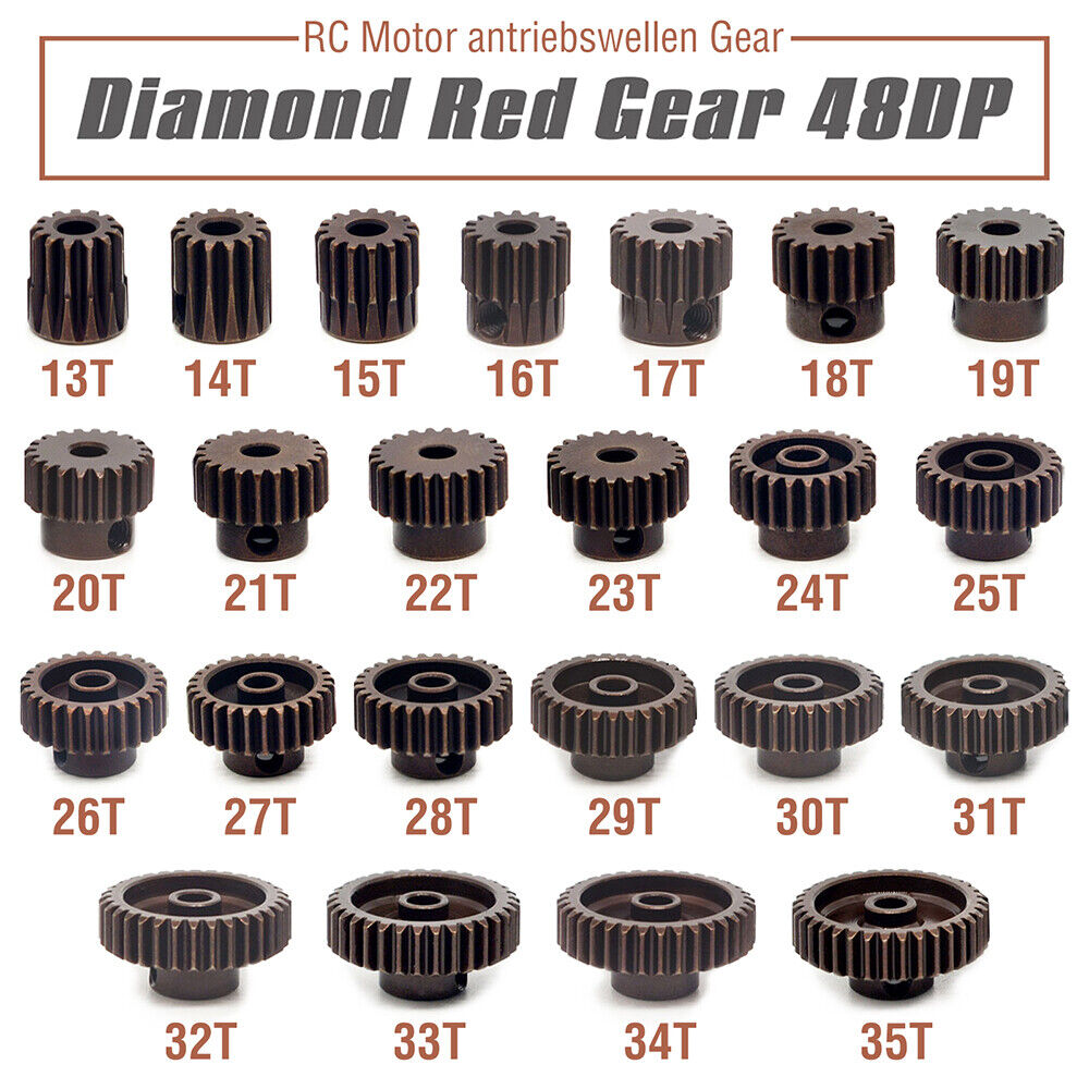 [ܼ] 11025-3020-03 [SURPASS HOBBY] Diamond Red 48DP Pinion Gear (32T)