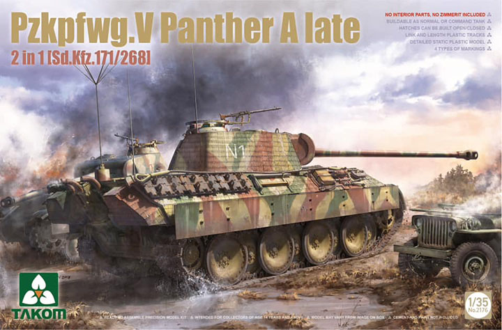 [ܼ] BT2176 [Takom] BT2176 1/35 Pzkpfwg.V Panther A Late 2(Sd.Kfz.171/268)