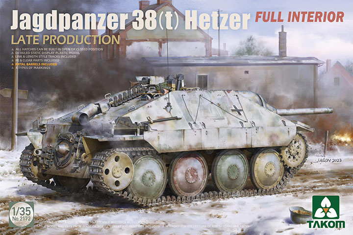 [ܼ] BT2172 [Takom] BT2172 1/35 Jagdpanzer 38(t) Hetzer Late Production Full Interior