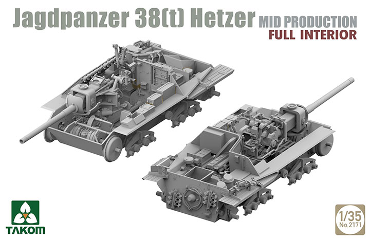 [ܼ] BT2171 [Takom] BT2171 1/35 Jagdpanzer 38(t) Hetzer Mid Production Full Interior