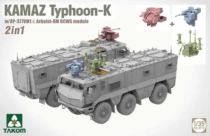 [ܼ] BT2173 [Takom] BT2173 1/35 KamAZ Typhoon- K w/RP-377VM1 & Arbalet-DM RCWS Module
