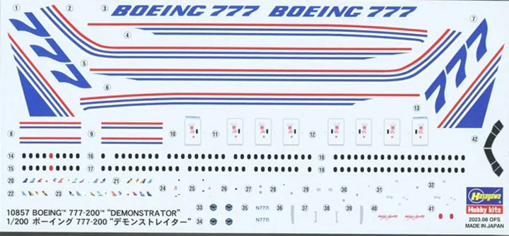[ܼ] BH10857 [Hasegawa] BH10857 1/200 Boeing B777-200 Demonstrator