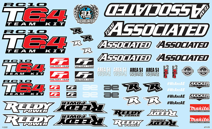 [���ܼ�] AA71179 [TEAM ASSOCIATED] AA71179 RC10T6.4 Decal Sheet