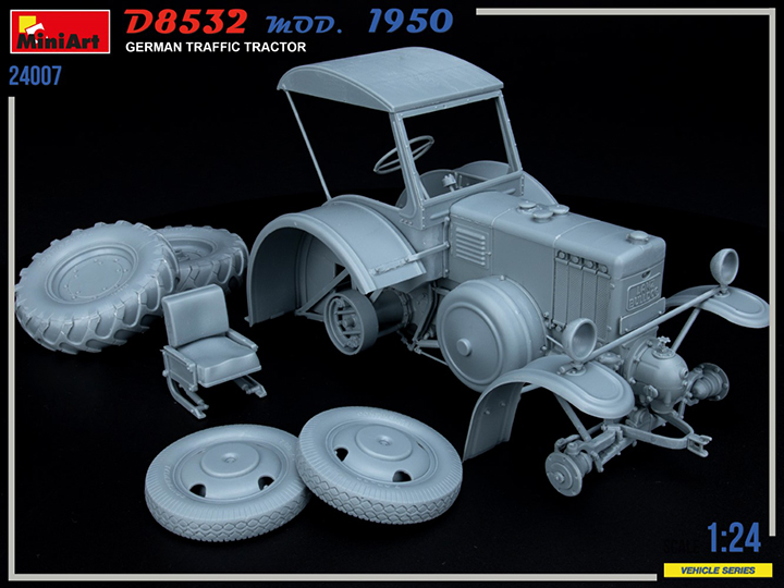 [���ܼ�] BE24007 [Miniart] BE24007 1/24 German Traffic Tractor D8532 Mod.1950