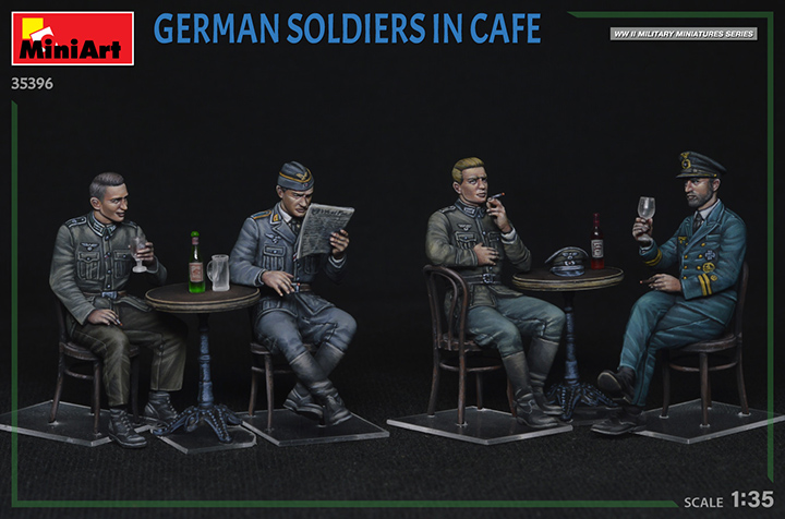 [ܼ] BE35396 [Miniart] BE35396 1/35 German Soldiers in Cafe