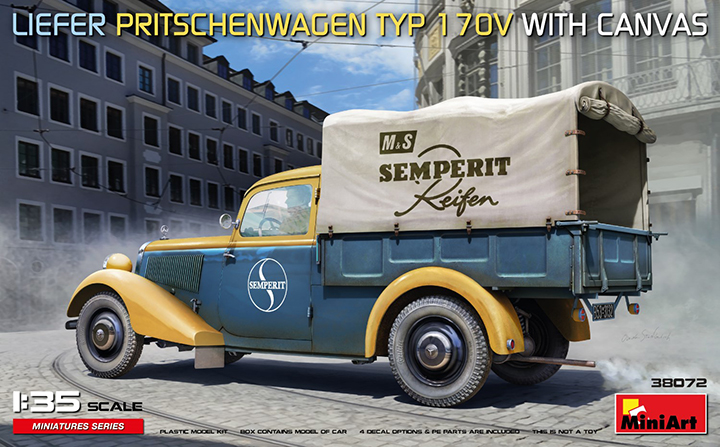 [���ܼ�] BE38072 [Miniart] BE38072 1/35 Liefer Pritschenwagen Typ 170V with Canvas