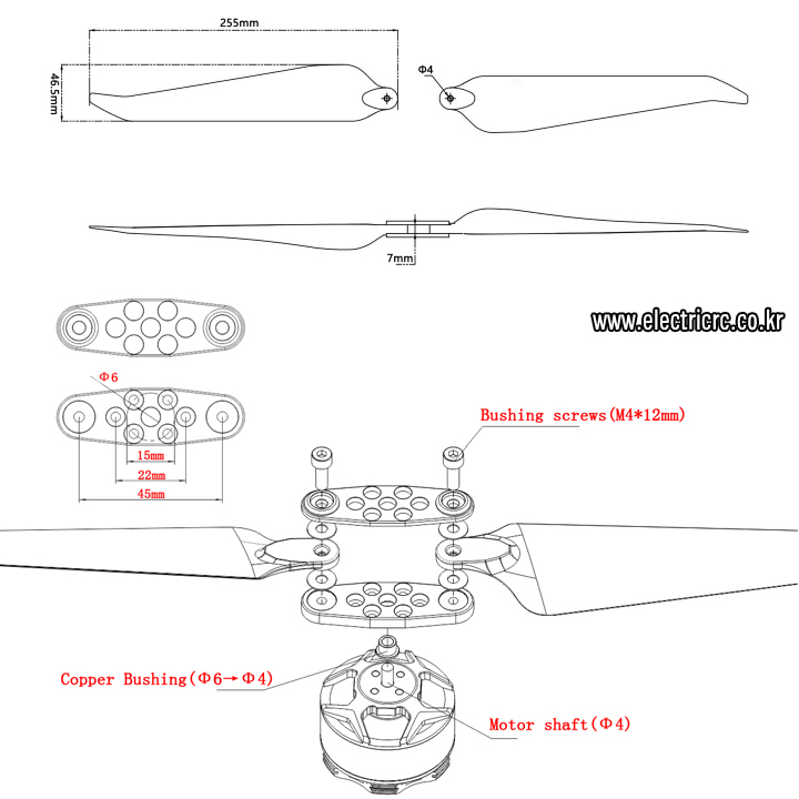 [ܼ] TL100D26 [TR] High Efficiency 21x10in Folding Prop SET (CW/CCW/HUB/Sweft)