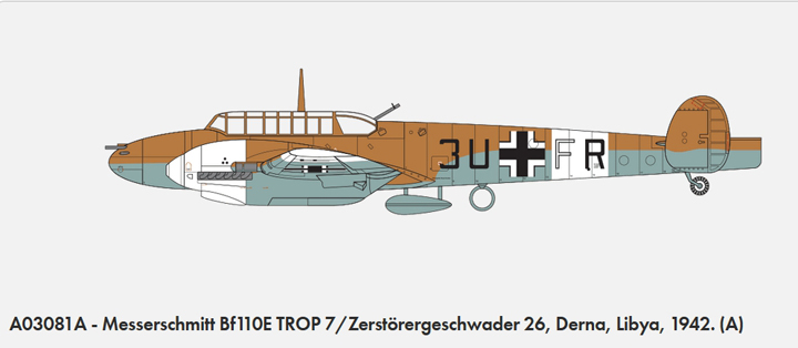 [ܼ] BB03081A [Airfix] BB03081A 1/72 Messerschmitt Bf110E/E-2 TROP