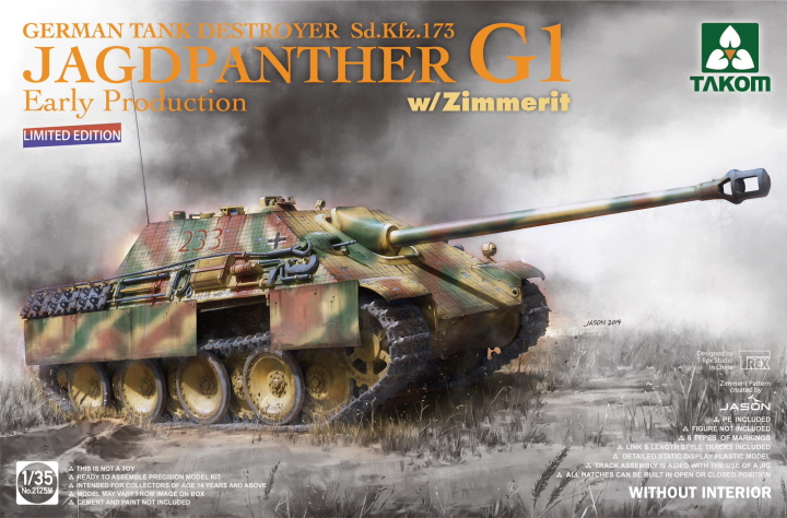 [ܼ] BT2125W [Takom] BT2125W 1/35 Sd.Kfz.173 Jagdpanther G1 Early Production w/Zimmerit