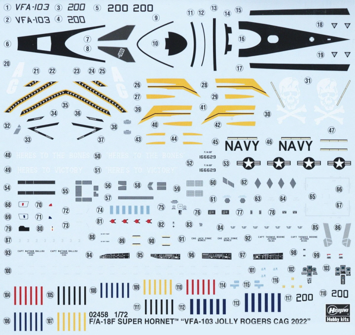 [���ܼ�] BH02458 [Hasegawa] BH02458 1/72 F/A-18F Super Hornet VFA-103 Jolly Rogers CAG 2022