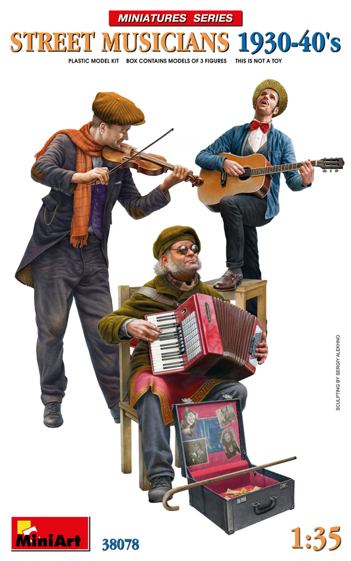 [ܼ] BE38078 [Miniart] BE38078 1/35 Street Musicians 1930-40s