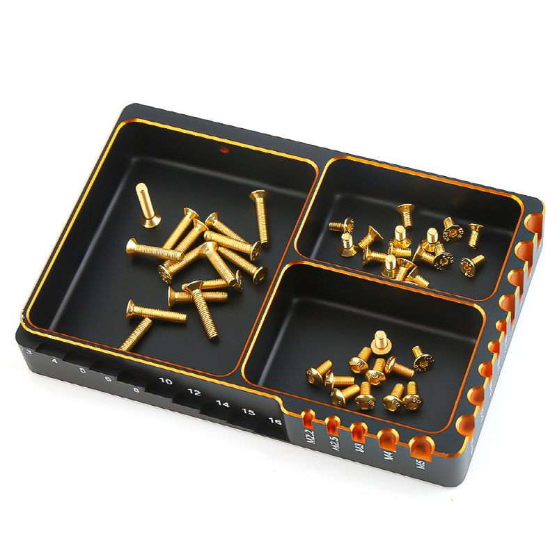 [ܼ] DTT09002 [DETAILS TECH] Multifunctional Aluminium Screw Tray for RC Car 120x80x18mm