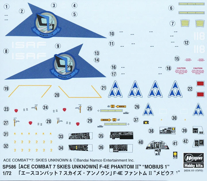 [ܼ] BH52746 [Hasegawa] BH52746 1/72 SP586 Ace Combat 7:Skies Unknown F-4E Phantom II Mobius 1