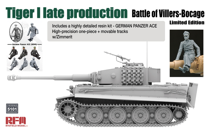 [���ܼ�] CRM5101 [RFM] CRM5101 1/35 TIGER I Late Production(Battle of VillersBocage) w/Zimmerit & Panzer Ace