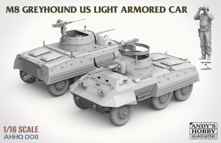 [ܼ] CDAHHQ-008 [Takom] CDAHHQ-008 1/16 M8 Greyhound US Light Armored Car