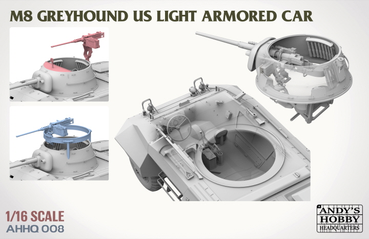 [ܼ] CDAHHQ-008 [Takom] CDAHHQ-008 1/16 M8 Greyhound US Light Armored Car