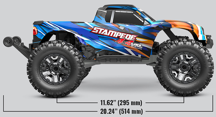 [���ܼ�] CB90376-4 Red [Traxxas] CB90376-4 Red 1/10 STAMPEDE 4X4 VXL HD - ������, ���͸� ����