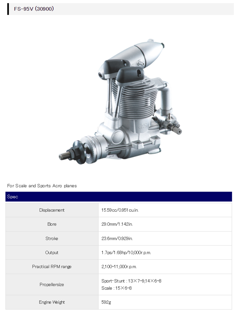 [ܼ] OS30900 [OS ENGINE] FS-95V (60PA) W/F-5050 SILENCER