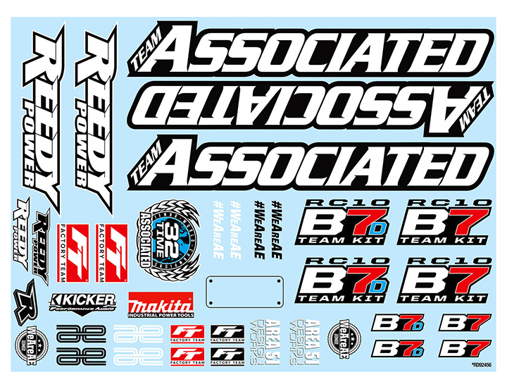 [���ܼ�] AA92465 [TEAM ASSOCIATED] AA92465 RC10B7 Decal Sheet