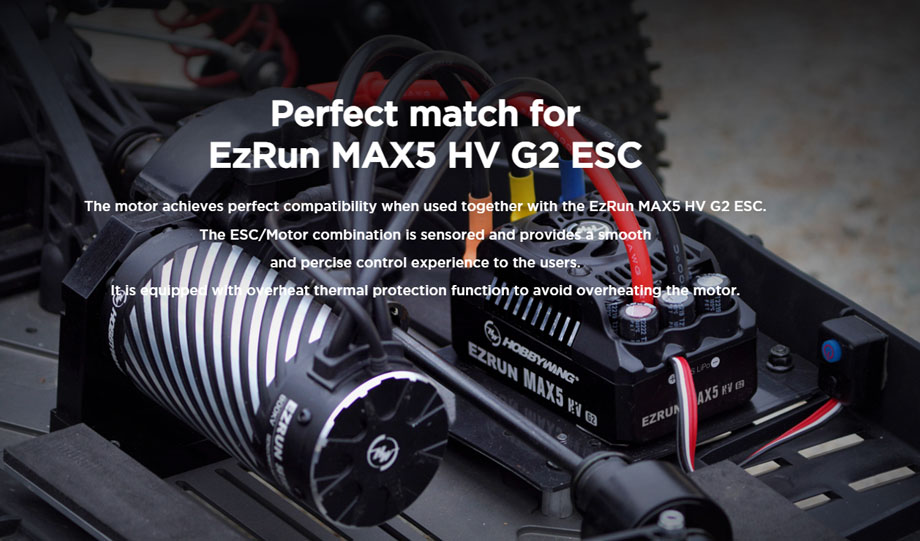 [ܼ] 30104200 30402902 [HOBBYWING] [,ӱ ǰ] EZRUN MAX5 HV G2 (12  /250A) Sensorless ECS EzRun 56118SD G2-650KV(1/5  )
