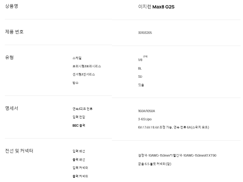 [���ܼ�] 30103205 [HOBBYWING] ���� EzRun Max8 G2S (3~6S ����/160A)