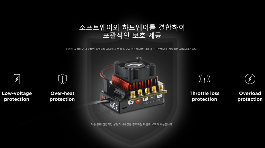 [���ܼ�] 30125002 [HOBBYWING] QUICRUN WP 10BL120 G2 Sensored (120A ������ �귯�ø��� ���ӱ�)