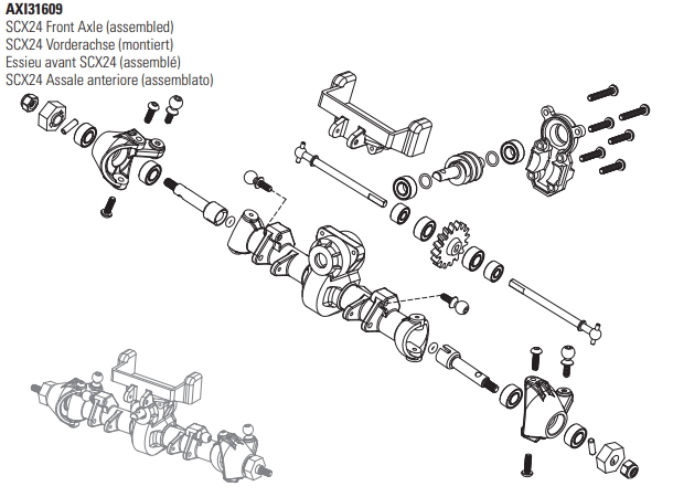 [���ܼ�] AXI00002V3T4 [Axial] 1/24 SCX24 ���� ���ַ� JLU 4X4 ��ũ��﷯ �귯�õ� Ǯ�� (�׸� �÷�)