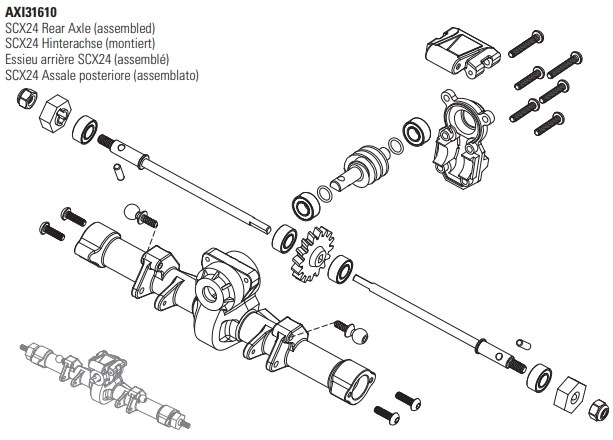 [���ܼ�] AXI00002V3T4 [Axial] 1/24 SCX24 ���� ���ַ� JLU 4X4 ��ũ��﷯ �귯�õ� Ǯ�� (�׸� �÷�)