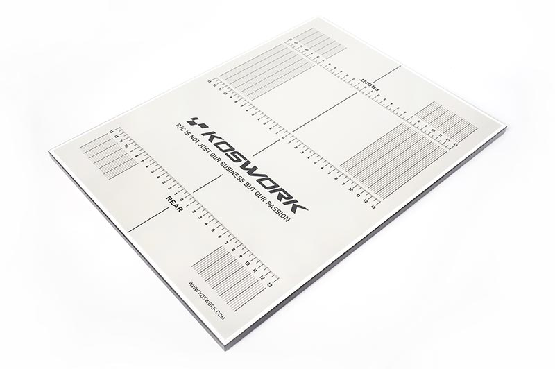 [���ܼ�] KOS18007SET [KOSWORK] 1/10 Sedan/Touring On-Road Car Extra Lightweight Pit Setup Board Set 300x400mm (w/Plastic Decal)