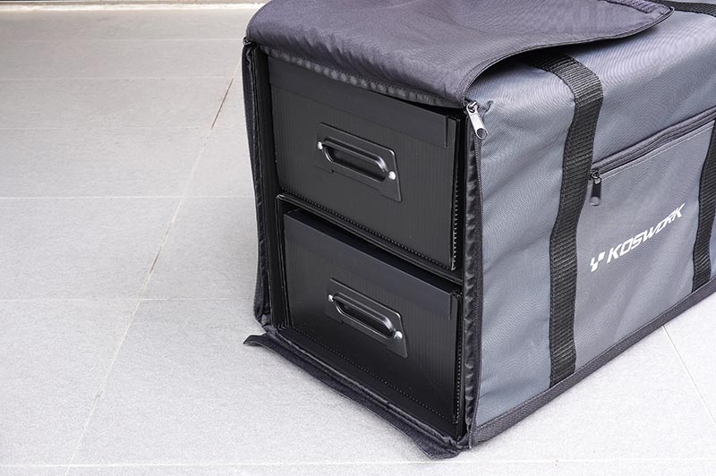 [ܼ] KOS32287 [KOSWORK] 1/10 Two Large Drawer Side Touring Car Carrying Bag