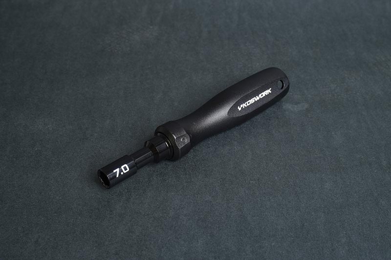 [���ܼ�] KOS13251-N7 [KOSWORK] Hard Coated Aluminum 7mm Compact Wheel Nut Driver (For 4mm nut) (Light Tri Handle)
