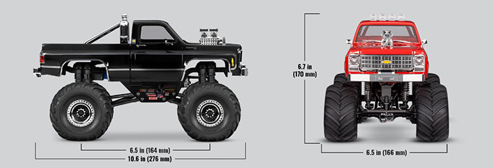 [���ܼ�] CB98064-1 Black [Traxxas] CB98064-1 Black 1/18 TRX-4M K10 Monster Truck / ������ ����