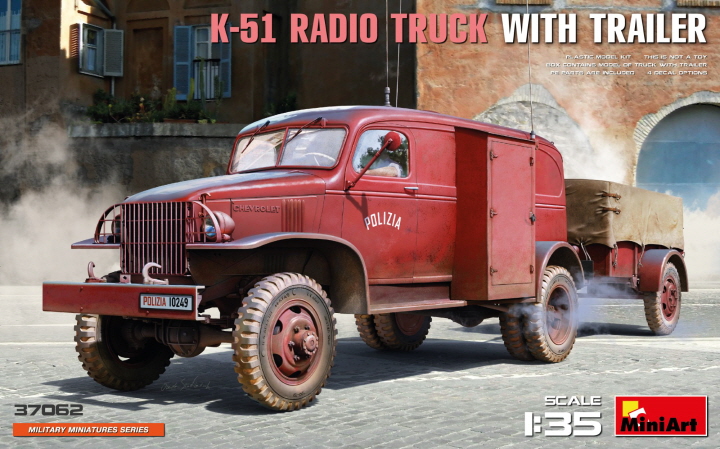 [���ܼ�] BE37062 [Miniart] BE37062 1/35 K-51 Radio Truck w/ Trailer