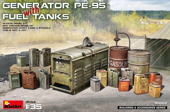 [ܼ] BE35662 [Miniart] BE35662 1/35 Generator PE-95 with Fuel Tanks