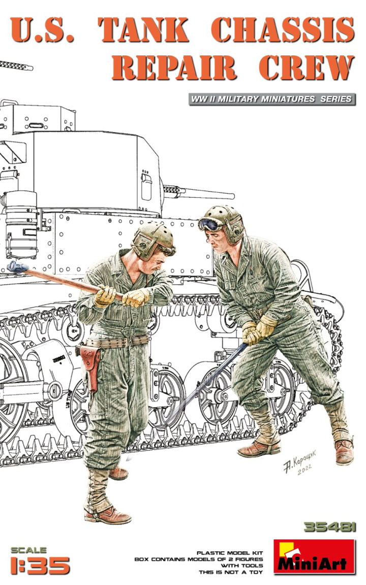 [���ܼ�] BE35481 [Miniart] BE35481 1/35 U.S.Tank Chassis Repair Crew