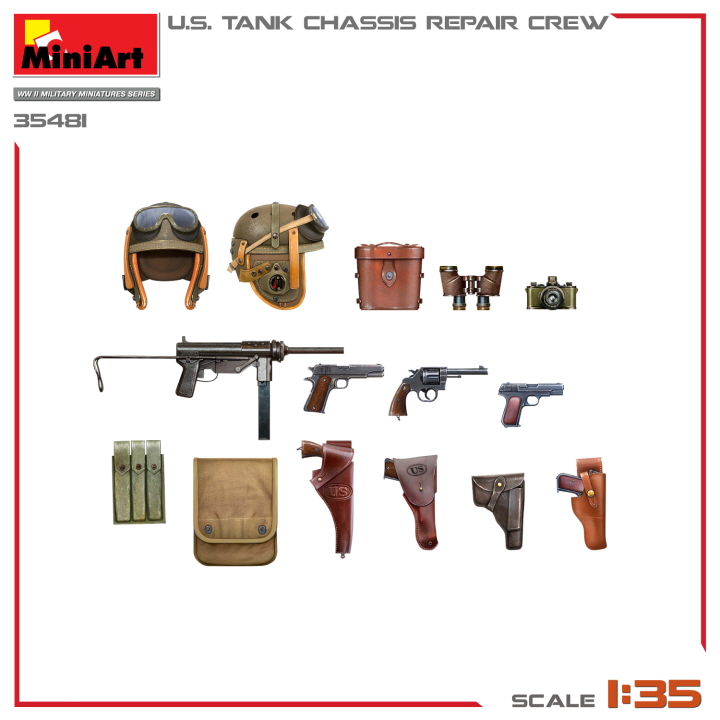 [���ܼ�] BE35481 [Miniart] BE35481 1/35 U.S.Tank Chassis Repair Crew