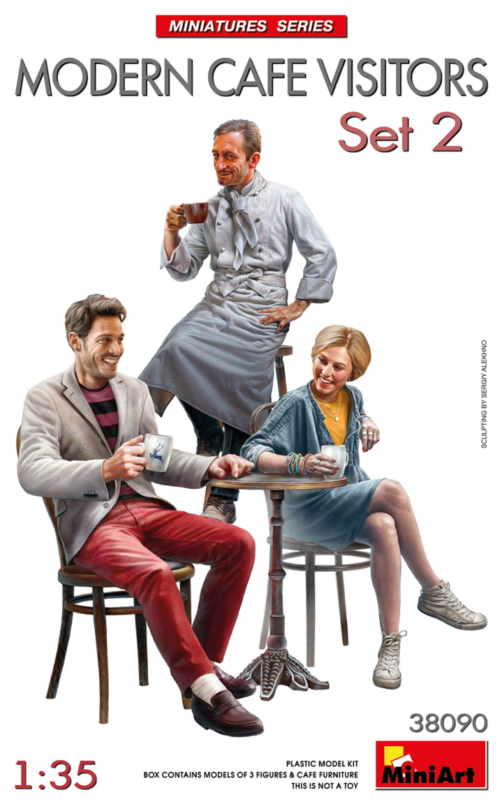 [ܼ] BE38090 [Miniart] BE38090 1/35 Modern Cafe Visitors Set 2