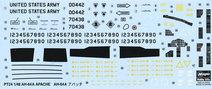 [���ܼ�] BH07224 [Hasegawa] BH07224 1/48 PT24 AH-64A Apache