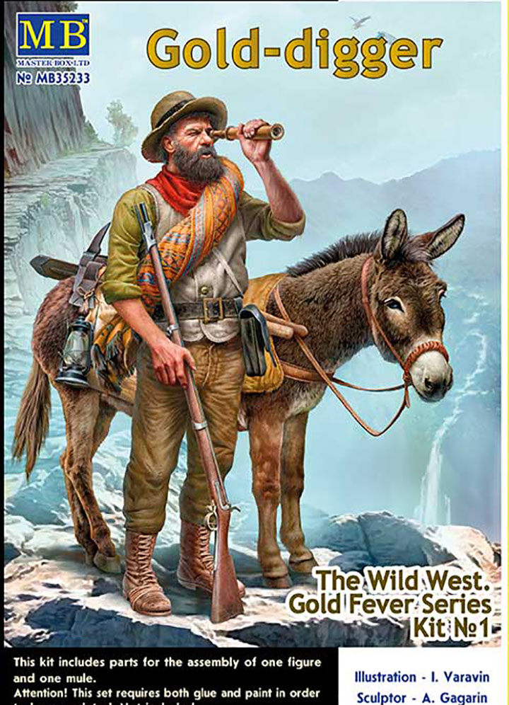 [ܼ] CM35233 [MasterBox] CM35233 1/35 The Wild West Gold Fever Series Kit No 1.Gold-digger