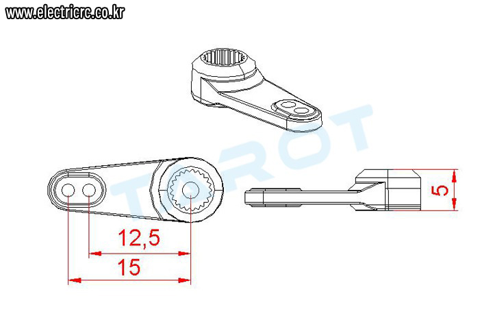 [���ܼ�] TL47A12 [TR] Micro Servo Horn Set(Universal Type/6set/Orange) for ALIGN