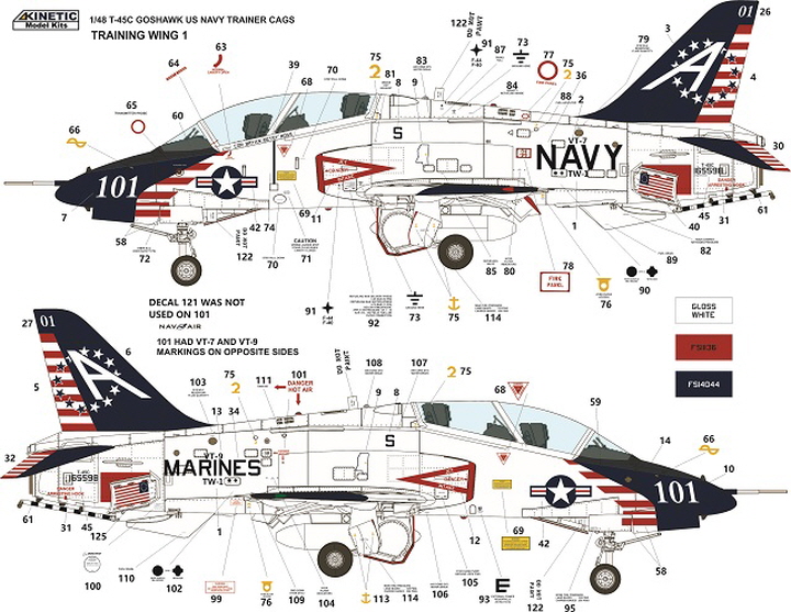 [ܼ] CNK48094 [Kinetic] CNK48094 1/48 T-45C Goshawk US Navy Trainer CAGS