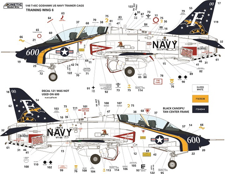 [ܼ] CNK48094 [Kinetic] CNK48094 1/48 T-45C Goshawk US Navy Trainer CAGS